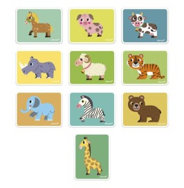 Juego Magnético Animales Janod | 30 Imanes y 10 Tarjetas