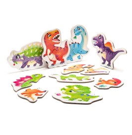 Puzzles 8 en 1 Dinosaurios de Cubika