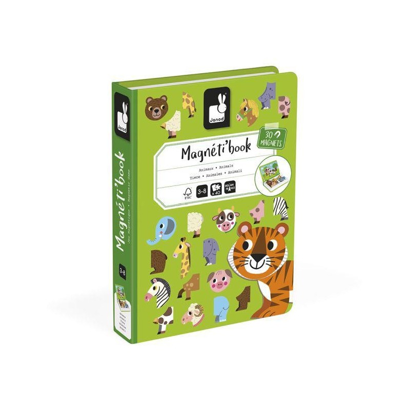 Juego Magnético Animales – 30 Imanes y 10 Cartas de Janod