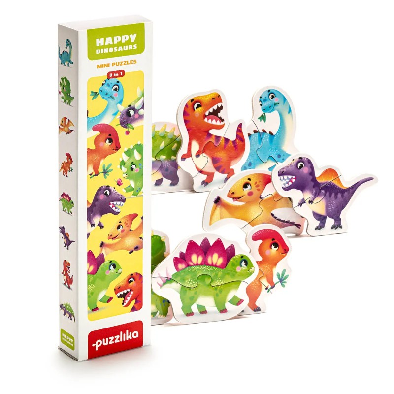 Puzzles 8 en 1 Dinosaurios de Cubika Puzzles 8 en 1 Dinosaurios de Cubika