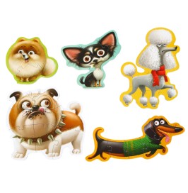 Puzzles Dogs 5 en 1 de Cubika