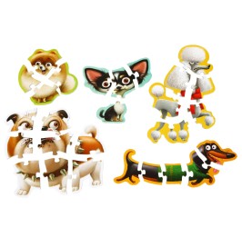 Puzzles Dogs 5 en 1 de Cubika