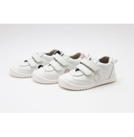 Zapatillas Deportivas Respetuosas Blancas con detalle Azul  Microfibra Piruflex