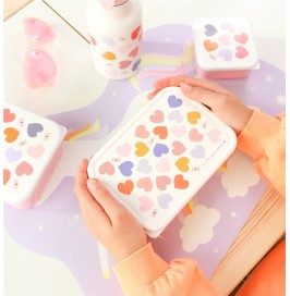 Caja Almuerzo Acero Infantil Corazones | 900 ml