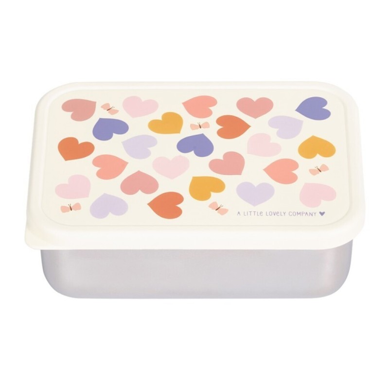 Caja Almuerzo Acero Infantil Corazones A Little Lovely Company Caja Almuerzo Acero Infantil Corazones A Little Lovely Company
