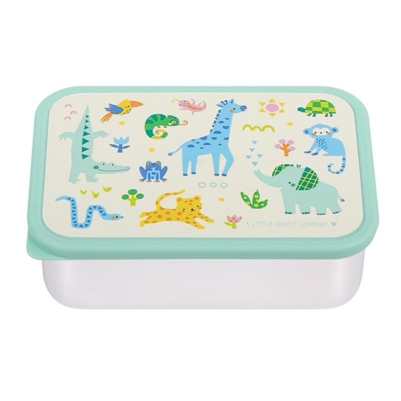 Caja Almuerzo Acero Infantil Jungla A Little Lovely Company Caja Almuerzo Acero Infantil Jungla A Little Lovely Company