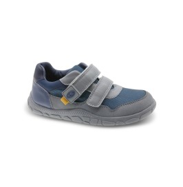 Zapato Casual Barefoot Infantil Beppi Gris Azul Marino