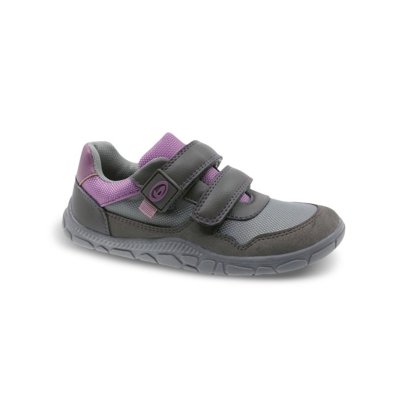 Zapato Casual Barefoot Infantil Gris/Púrpura Beppi Zapato Casual Barefoot Infantil Gris/Púrpura Beppi