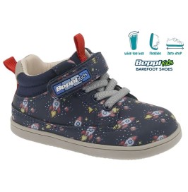 Bota Barefoot Infantil Beppi Azul Marino Cohetes