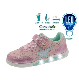 Zapatilla Barefoot Infantil LED Beppi Microfibra Rosa