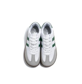 Zapatilla Barefoot Adulto blanco verde  Piel Sintética