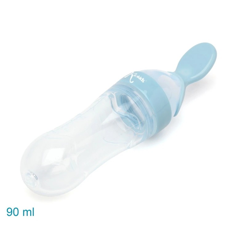 Cuchara alimentadora para bebés azul claro kiokids Cuchara alimentadora para bebés azul claro kiokids