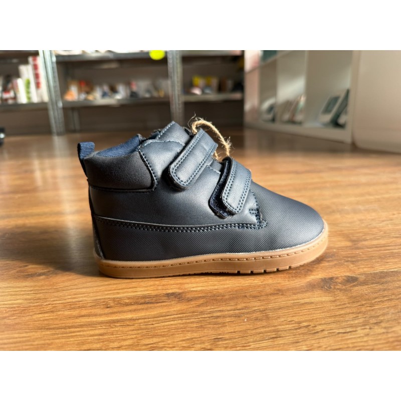 Botín Con velcro y cremallera Barefoot Azul Marino Botín Con velcro y cremallera Barefoot Azul Marino