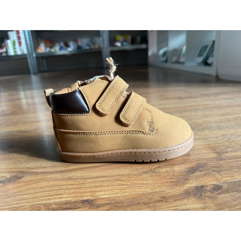 Botín Con velcro y cremallera Barefoot Camel