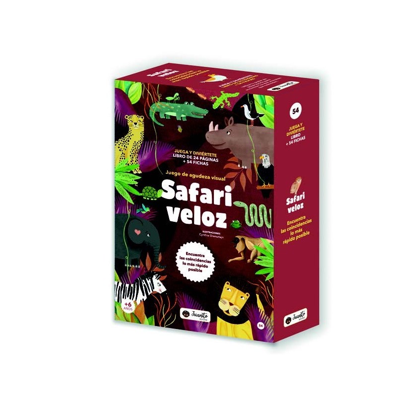 Safari veloz – Juego de agudeza visual con 54 fichas de Manolito Books Safari veloz – Juego de agudeza visual con 54 fichas de Manolito Books
