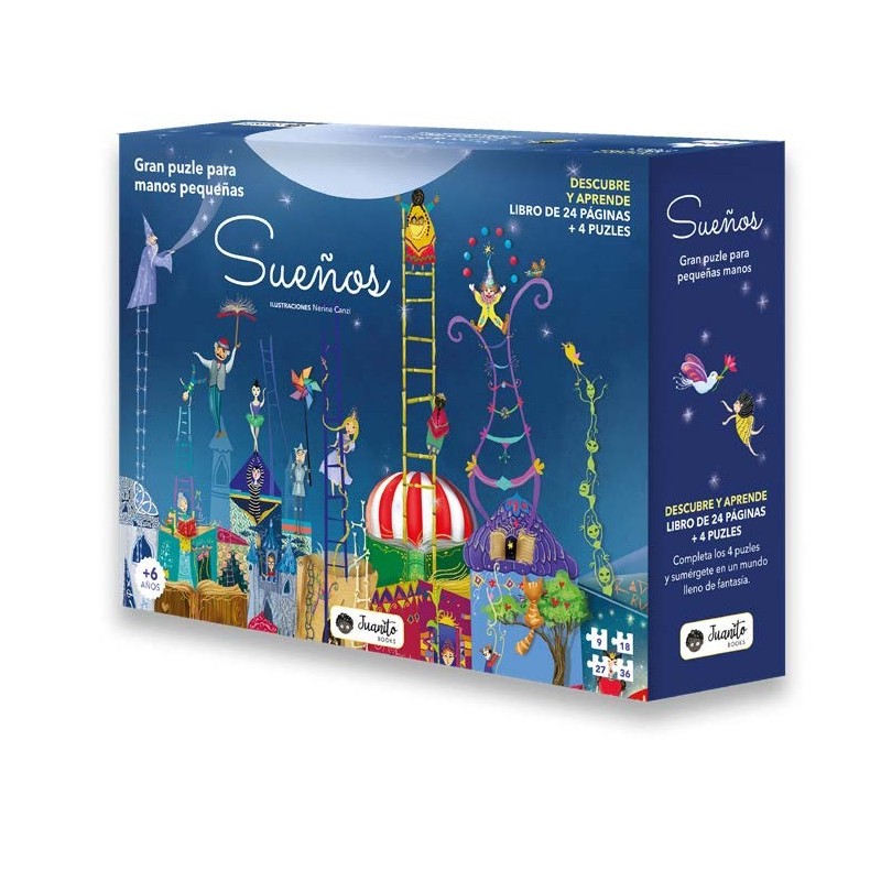 Sueños Libro y 4 puzzles apilables de Manolito Books Sueños Libro y 4 puzzles apilables de Manolito Books