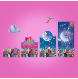 Sueños  Libro y 4 puzzles apilables de Manolito Books