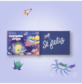 Cumpleaños en el espacio | Libro y puzles | Má o Pá