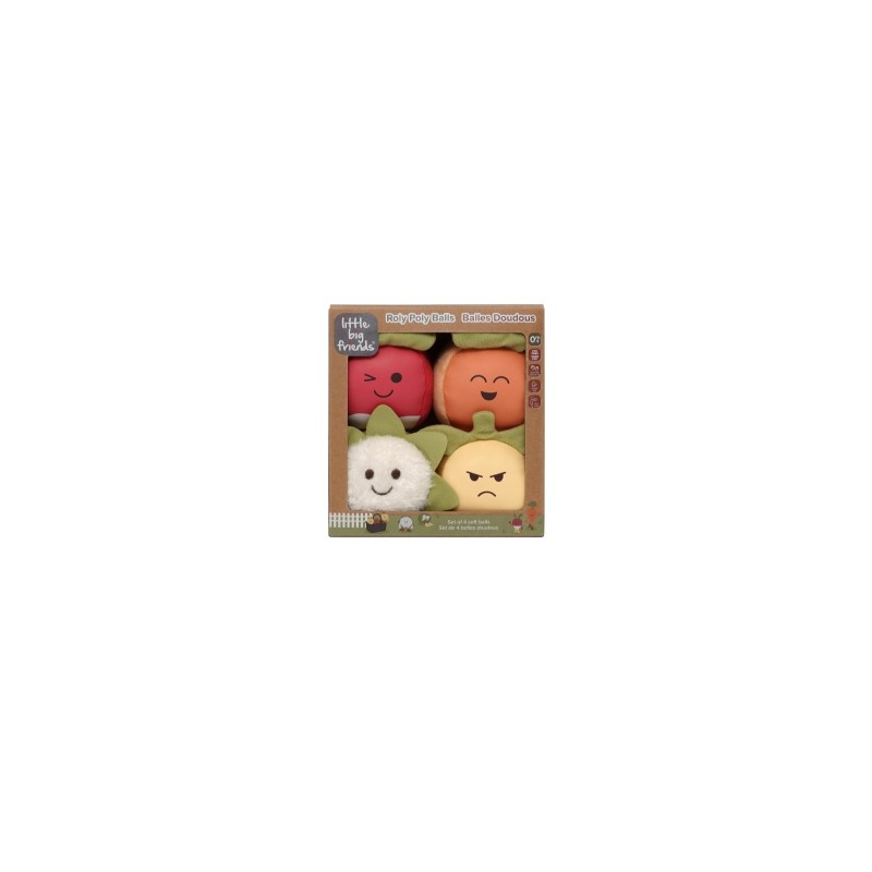 Dooballs Huerto – Set de 4 pelotas sensoriales Little Big Friends