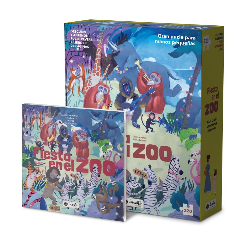 Fiesta en el zoo – Libro y puzle reversible de Manolito Books Fiesta en el zoo – Libro y puzle reversible de Manolito Books