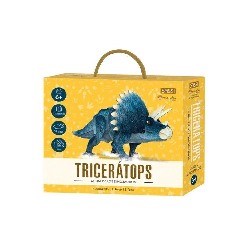 Triceratops: la era de los dinosaurios – Libro y maqueta 3D de Manolito Books Triceratops: la era de los dinosaurios – Libro y maqueta 3D de Manolito Books