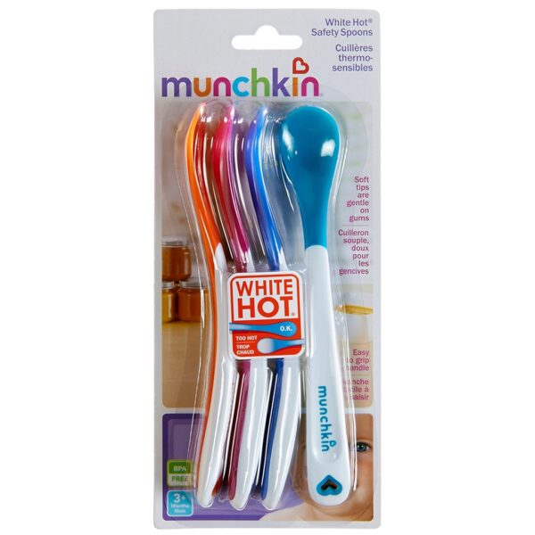 Pack 4 cucharas termosensibles White Hot de Munchkin - Imagen 4