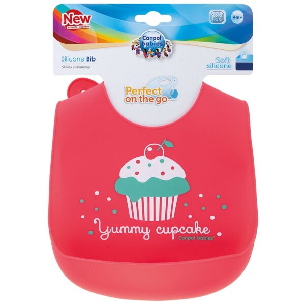 Babero de silicona - Cupcake - Rojo - Imagen 2