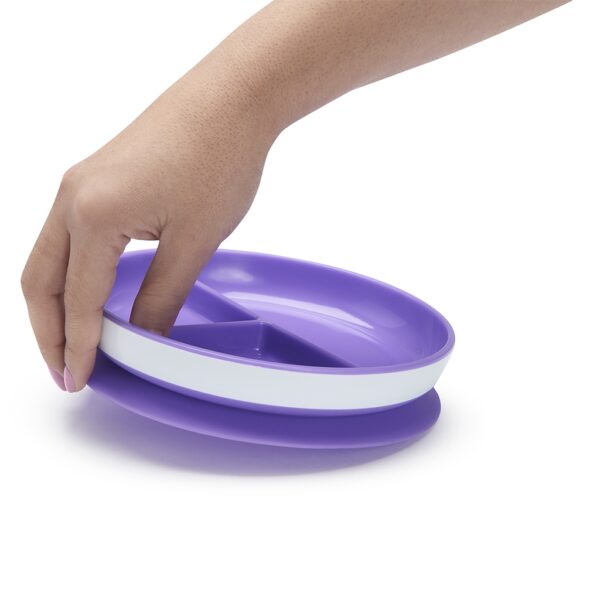Plato con compartimentos y ventosa Stay Put (1 ud.) - Lila - Imagen 3
