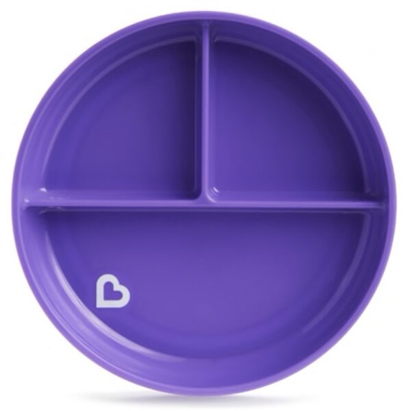 Plato con compartimentos y ventosa Stay Put (1 ud.) - Lila