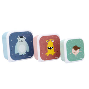 3 Cajas Almuerzo Little Monsters Tutete
