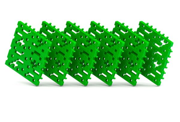 Base para bloques MELI MAXI 6 plataformas verdes - Imagen 3