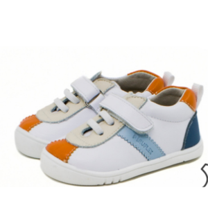 Deportivo Piel Gamo Blanco-Naranja de Piruflex