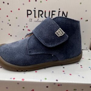Zapato Piel Serraje Azul Piruflex