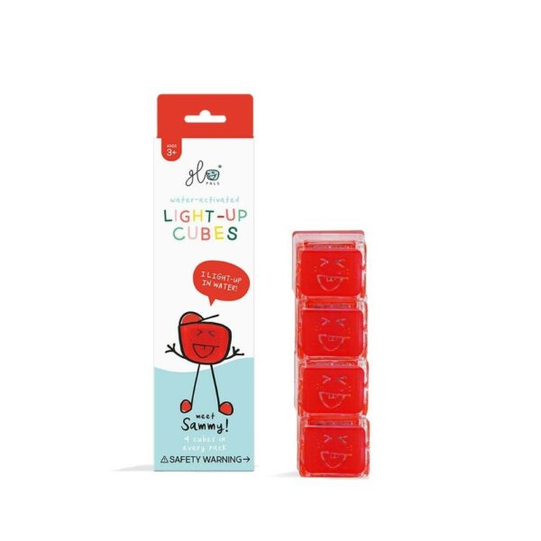GloPals Cubos luz PARTY Rojo (set 4 ud.)