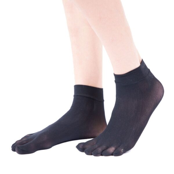 Calcetín 5 Dedos de nylon Negros de ToeToe