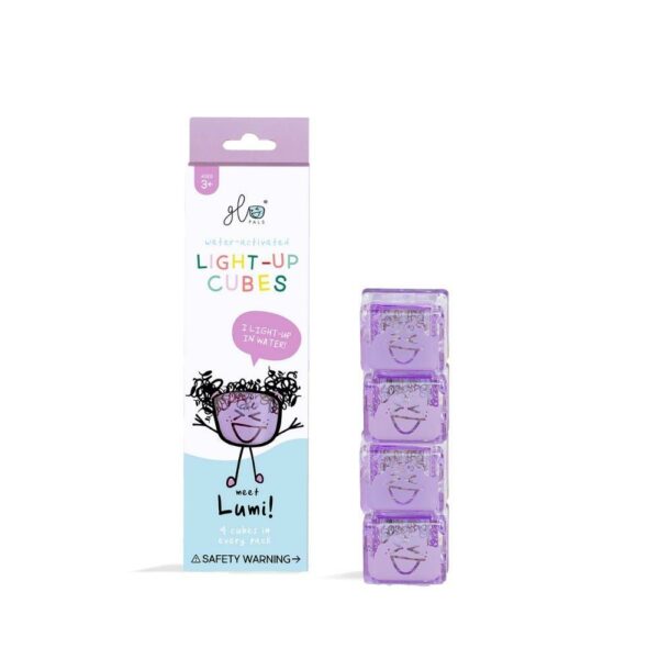GloPals Cubos luz PARTY lila (set 4 ud.)