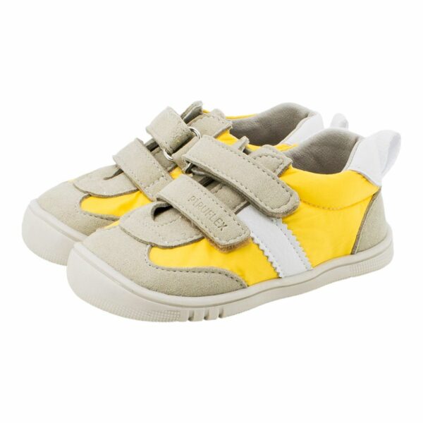 Deportivas Barefoot Amarillas de Piruflex para Niños con Doble Velcro
