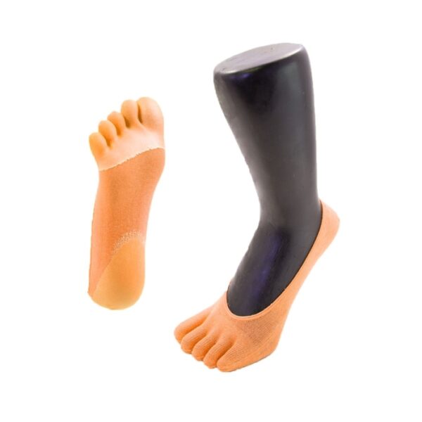 Calcetines de gel con separación de dedos color naranja de ToeToe