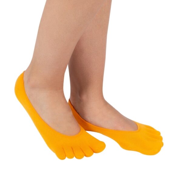 Calcetines de gel con separación de dedos color naranja de ToeToe - Imagen 3