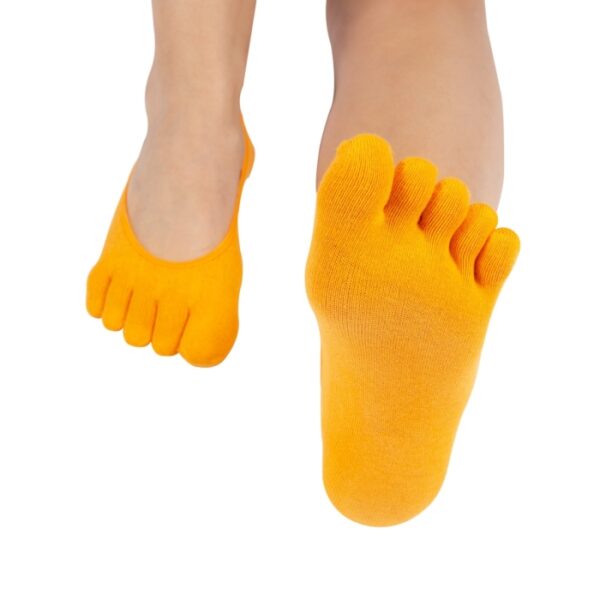 Calcetines de gel con separación de dedos color naranja de ToeToe - Imagen 2