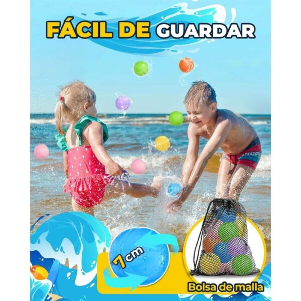 SOPPYCID Globos de agua reutilizables OPACOS (6 uds + malla) - Imagen 5