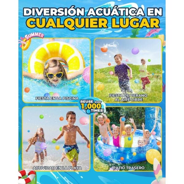 SOPPYCID Globos de agua reutilizables OPACOS (6 uds + malla) - Imagen 4