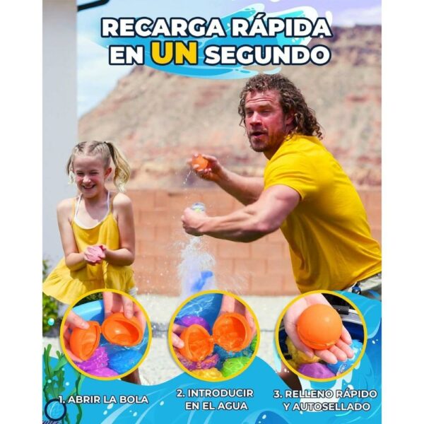 SOPPYCID Globos de agua reutilizables OPACOS (6 uds + malla) - Imagen 2