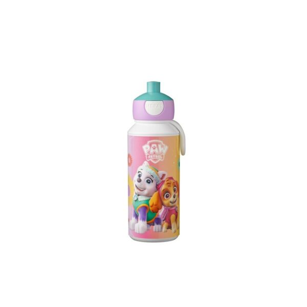 Botella Pop Up Patrulla Canina Rosa 400 ml de Mepal