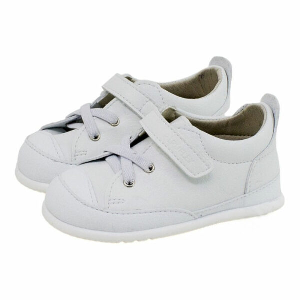 Zapato respetuoso blanco de microfibra de Piruflex