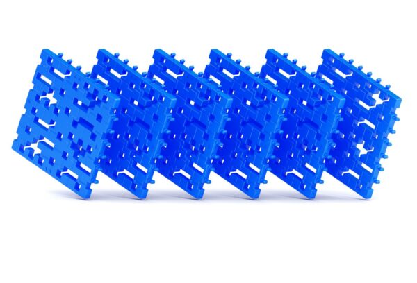Bloques MELI Basic base azul de placas de construcción 6 piezas - Imagen 2
