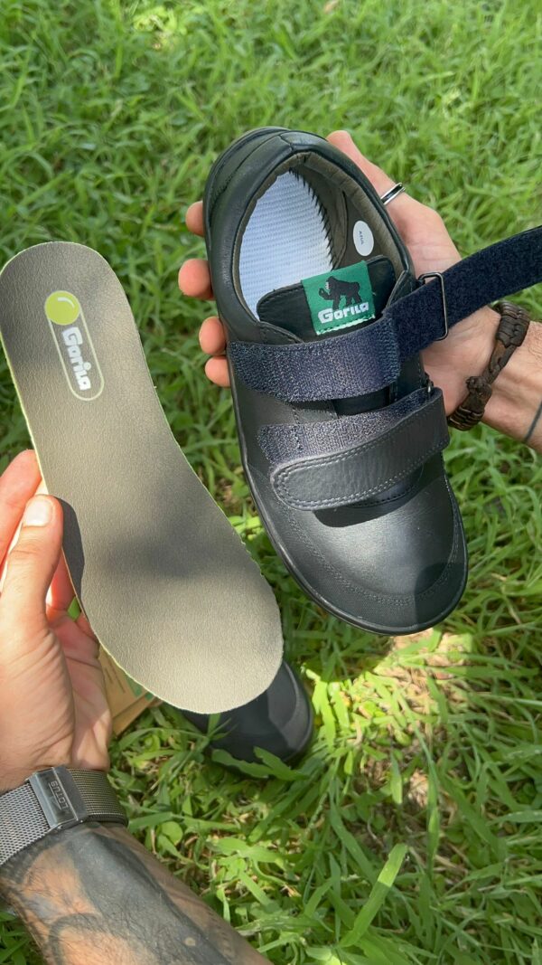 Zapatos Gorila Colegio Azul Marino Barefoot 2 Velcros - Imagen 7