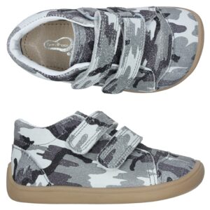 Botines respetuoso de piel CAMUFLAJE modelo Elf STEP de Bar3foot