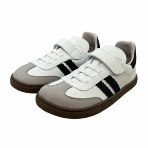 Deportivas Samba Respetuosa Niños con Velcro blancas y negras Coqueflex