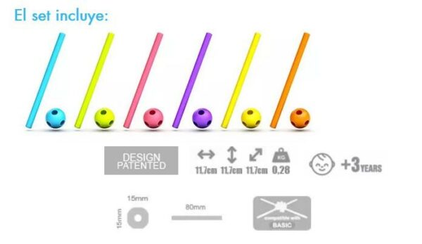 Palos flexibles MELI Stik Neon 150 piezas - Imagen 4